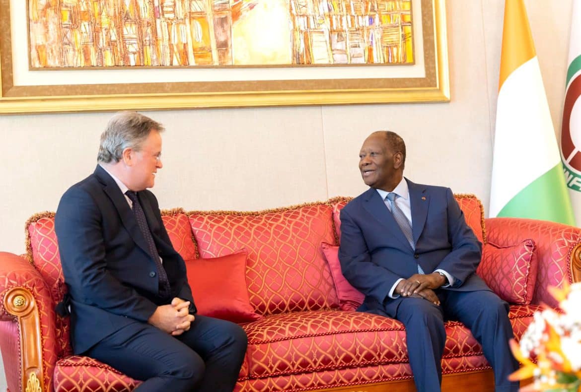 Russel Hardy, reçu ce mercredi 28 mai par Alassane Ouattara.